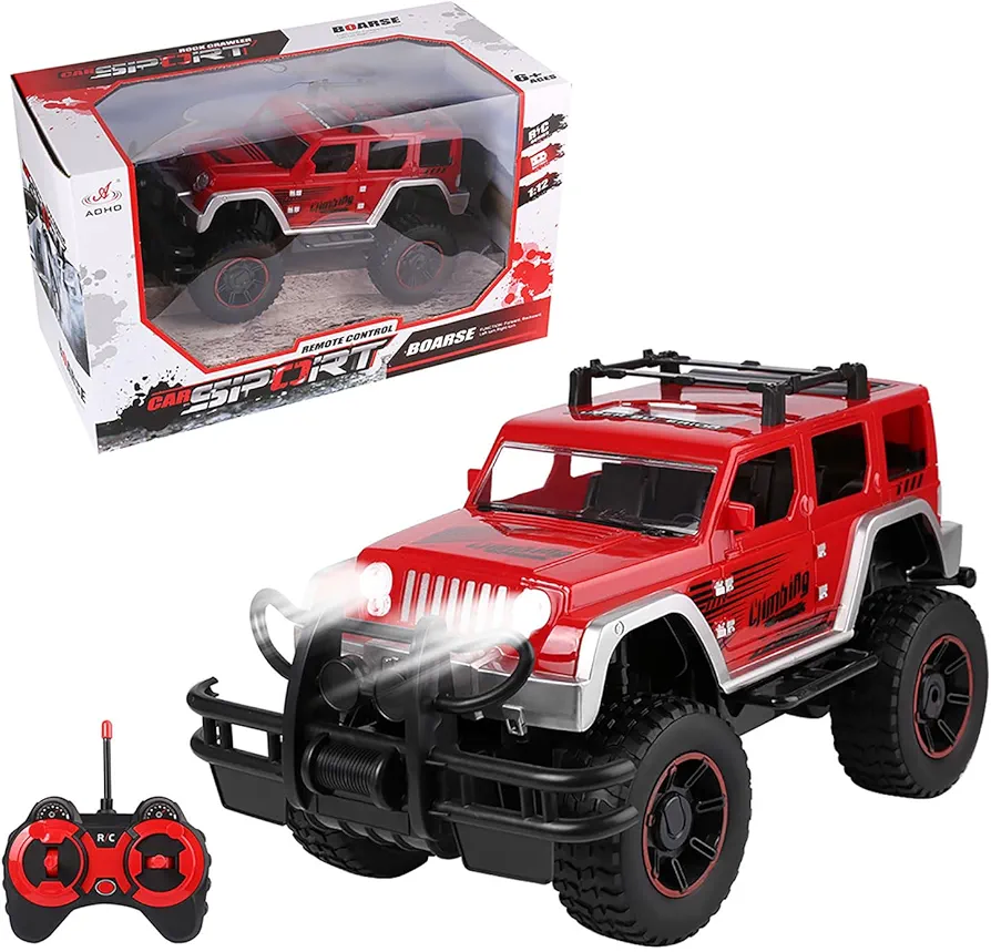 1:12 Scale Large Remote Control Monster Truck for Adults Kids 4WD Off Road Rock Crawler Vehicle Big Foot RC Truck for Boys Girls