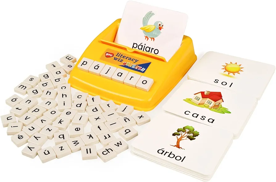 BOHS Spanish Literacy Wiz Fun Game - Espanol Lower Case 60 Flash Cards - Preschool Language Learning Educational Toys-Pack of 6