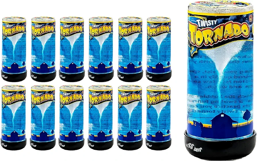 JA-RU Tornado-Maker Toy (12 Pack) Make Your Own Small Tornado. Shake, Spin and Watch. Science Kit-Weather Toys and Physics Toys for Kids. Learning Education Toys. Party Favor Birthday Gifts. 5462-12p