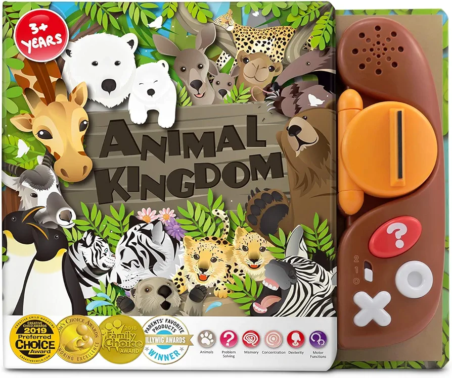 BEST LEARNING Book Reader Animal Kingdom - Educational Talking Sound Toy to Learn Animals with Quiz Games for Kids Ages 3 to 8 Years Old | Ideal 3-5 Boy or Girl Present for Birthdays