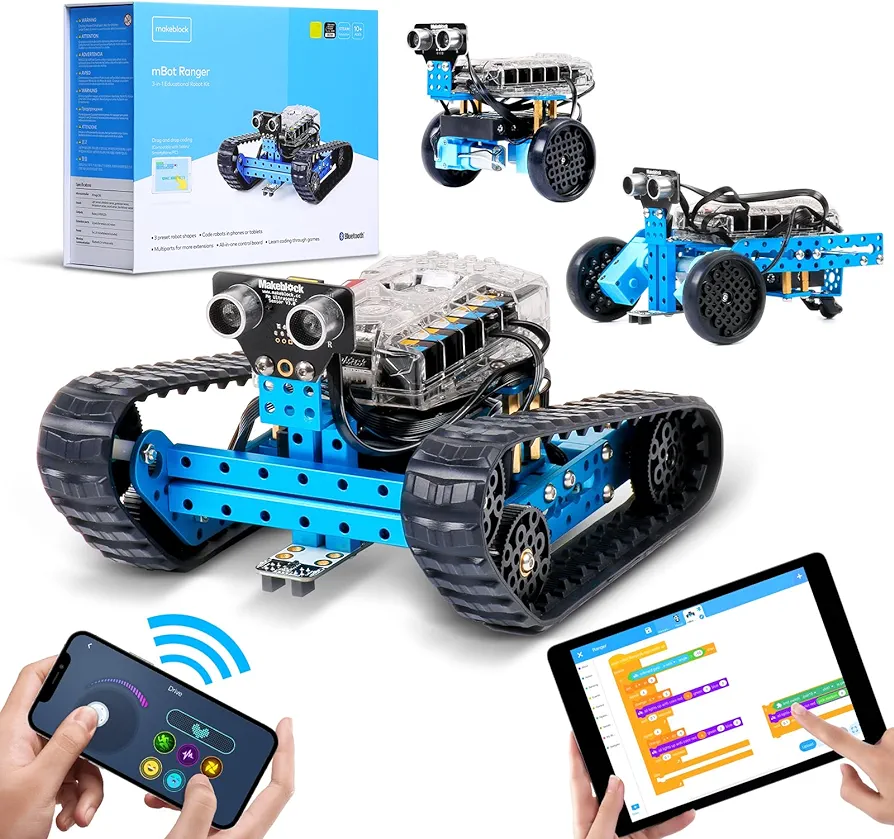 Makeblock mBot Ranger 3 in 1 Robot Kit, Robotics Coding Kit for Kids to Learn Scratch & Arduino Programming, STEM Educational Building Toys Gift for Kids Ages 10+