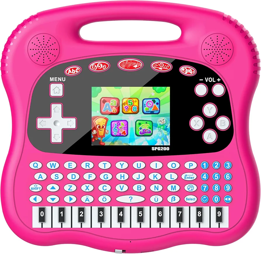 Interactive Early Learning Tablet - Educational Toys for Ages 2+ - Abc's, Words, Shapes, Numbers, Games, Music - Encourages Independent Play - Electronic Toys Gifts