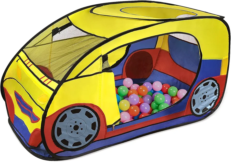 Car Tent for Kids , Play Tent Pop Up Pretend Toys for Indoors and Outdoors Fun , Foldable Playhouses with Carrying Case as a Best Gift for Over 3 Years Old Toddler/Boys/Baby