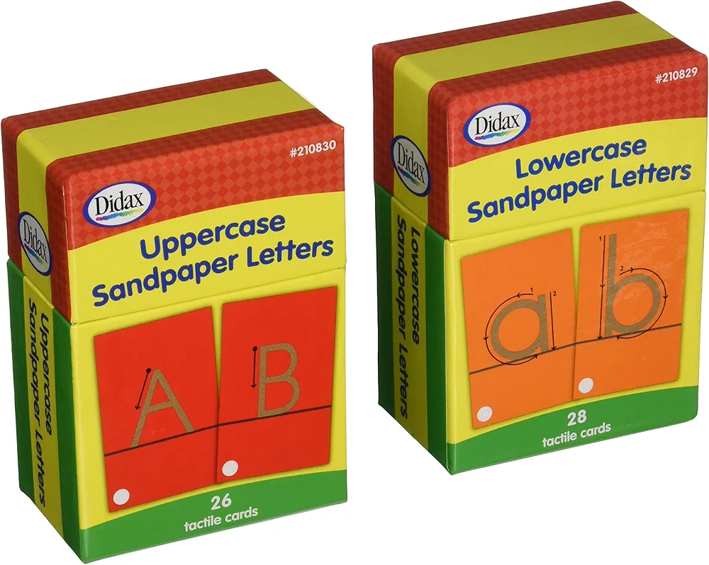 Didax Educational Resources Upper and Lowercase Sandpapers Letters Boxed Set