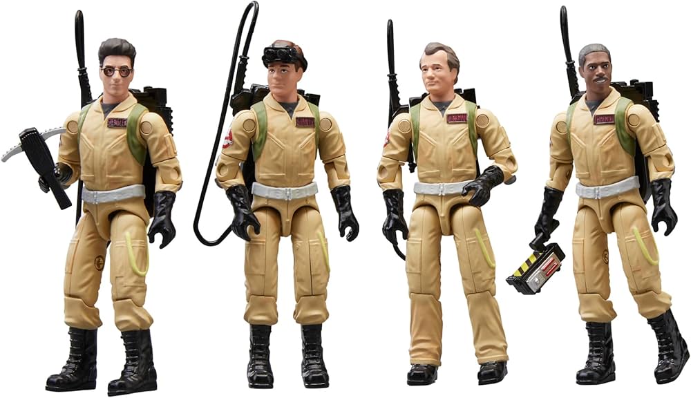 Ghostbusters Plasma Pack O-Ring Action Figure Set, 40th Anniversary 3.75-Inch-Scale (9cm) 4-Pack, Toys for Kids Ages 4 and Up