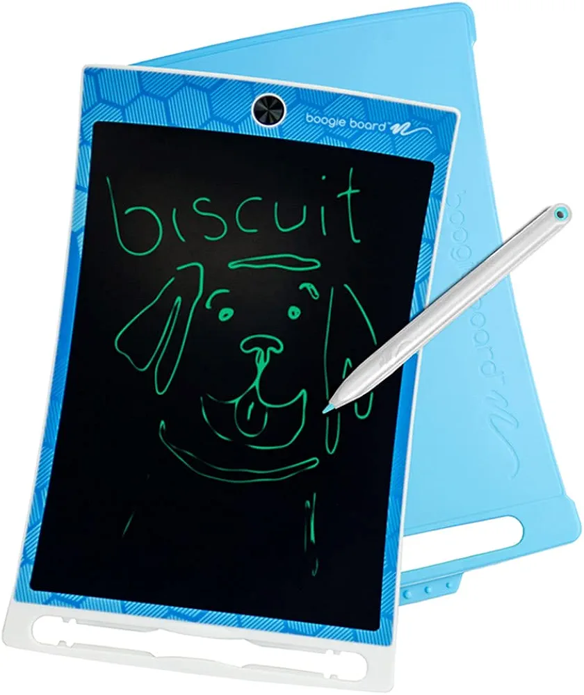 Boogie Board Jot Kids Authentic Drawing Tablet for Kids, Drawing Pad Alternative to Coloring Books, Mess Free Coloring, Kids Toys for Travel, LCD Writing Tablet for Kids, Gifts for 4+, Blue