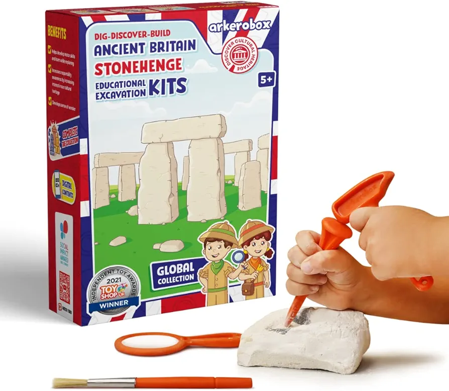 Ancient Britain Stonehenge, Excavation Kits for Kids, Ancient Dig Kit, Learning & Education Toys, STEM, Kids Science Kit, includes Learning Resources & Paintable Post Card