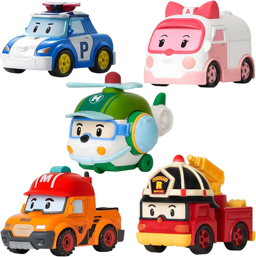 Robocar Poli Toys, Poli DIE-CAST Metal Toy Cars, Police Car Toys, Toddler Cartoon Emergency Vehicle Playset, Rescue Vehicles Toys Gift Toys for Age 1-5 Boys Girls