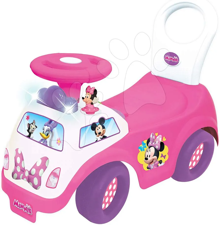 Kiddieland: Lights N' Sounds: Ride-On - Minnie - Disney Foot to Floor Activity Vehicle, Interactive Push & Pull Toy Car, Toddlers, Ages 12-36 Months