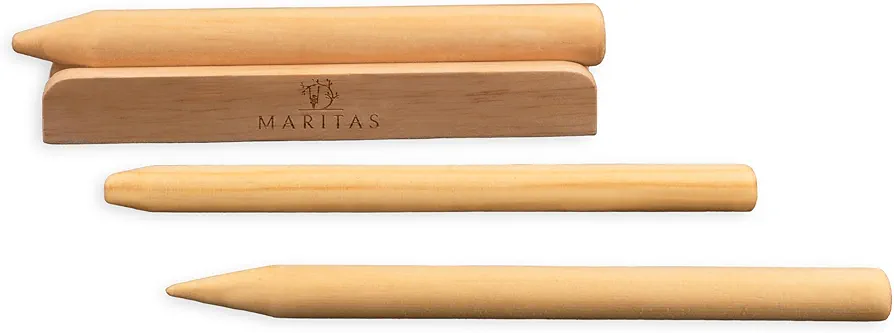 Maritas Montessori Wooden Stylus Writing Sticks with Holder - Ideal Replacement Stylus for Sand Tray Drawing, Wood Tracing Boards, Perfect for Moms, Teachers, Homeschoolers, Children 3 & Up