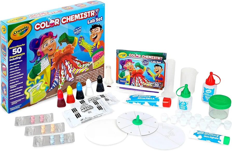 Crayola Color Chemistry Set (50 Experiments), Science Kit For Kids, STEM Toy for Kids, Gift for Boys & Girls, Ages 7, 8, 9