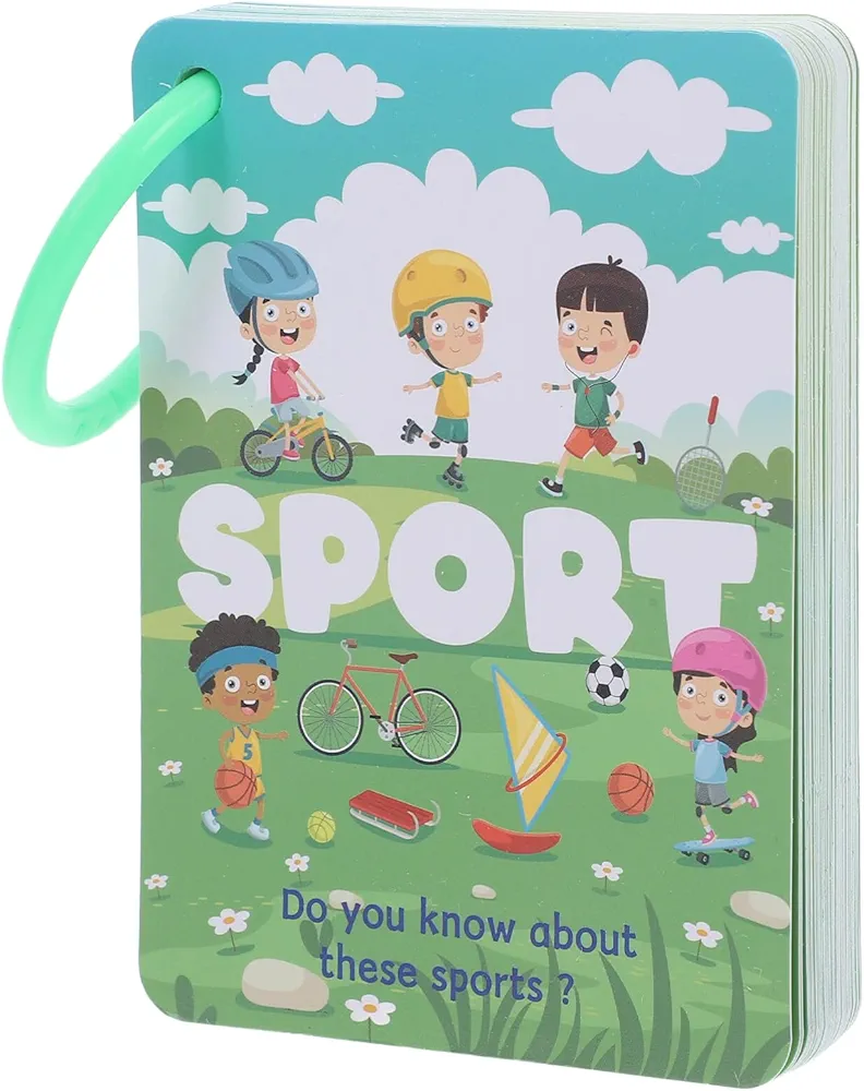 VICASKY Sport Flashcards for Kids 48pcs Education Flash Cards Childrens Sport Educational Card Fun Toy Cards Learning Supplies for Kindergarten