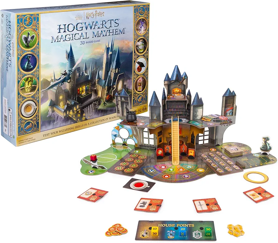 Wizarding World Harry Potter Hogwarts Magical Mayhem 3D Board Game | Harry Potter Gifts | Harry Potter Game for Families, Adults, & Kids Ages 8 and up