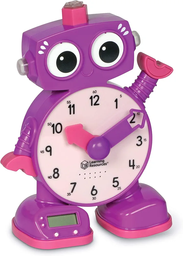 Learning Resources Tock The Learning Clock, Amazon Exclusive, Educational Talking Clock, Ages 3+, Purple (LSP2385AMZ)