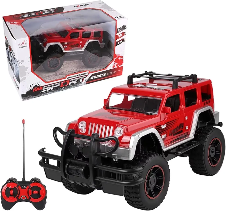 Remote Control Truck Car RC Cars for Kids RC Trucks Car Toys with Headlight for Boys Girls 3 4 5 6 7 8 9 Years Birthday Xmas Gifts