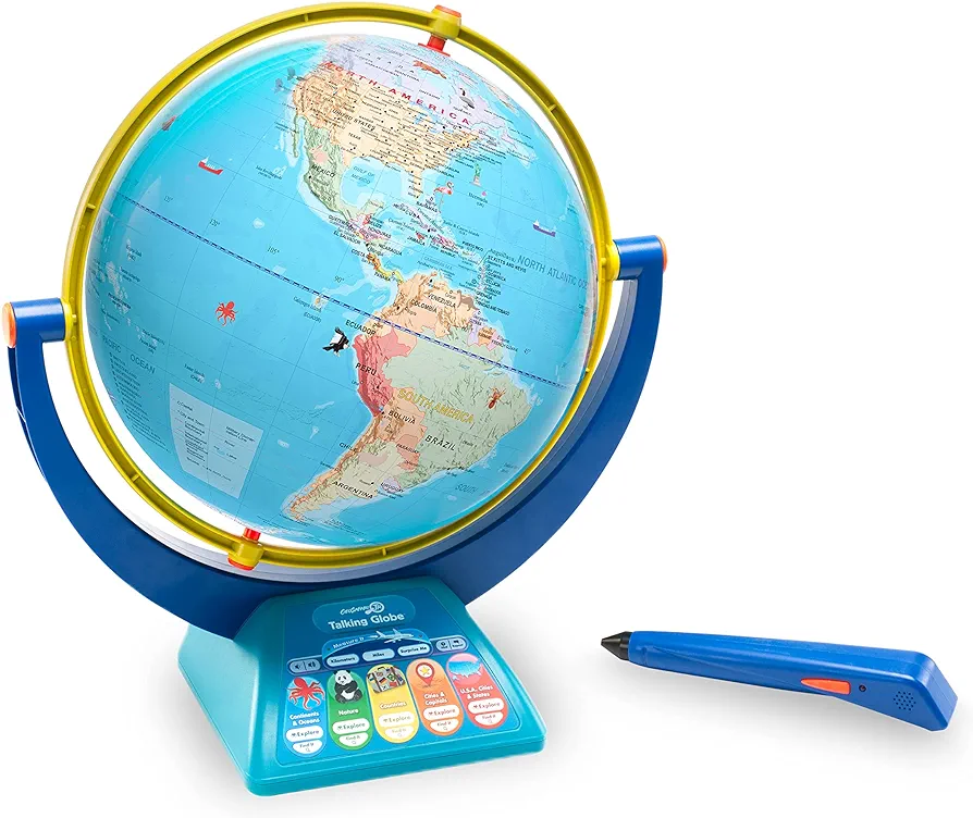 Educational Insights GeoSafari Jr. Talking Interactive Globe with Talking Pen for Kids, Featuring Bindi Irwin, Gift for Boys & Girls, Ages 4+