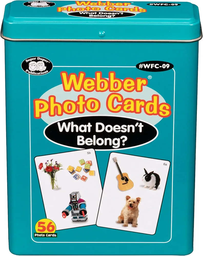 Webber “What Doesn't Belong?” Photo Card Deck - Super Duper Educational Learning Toy for Kids