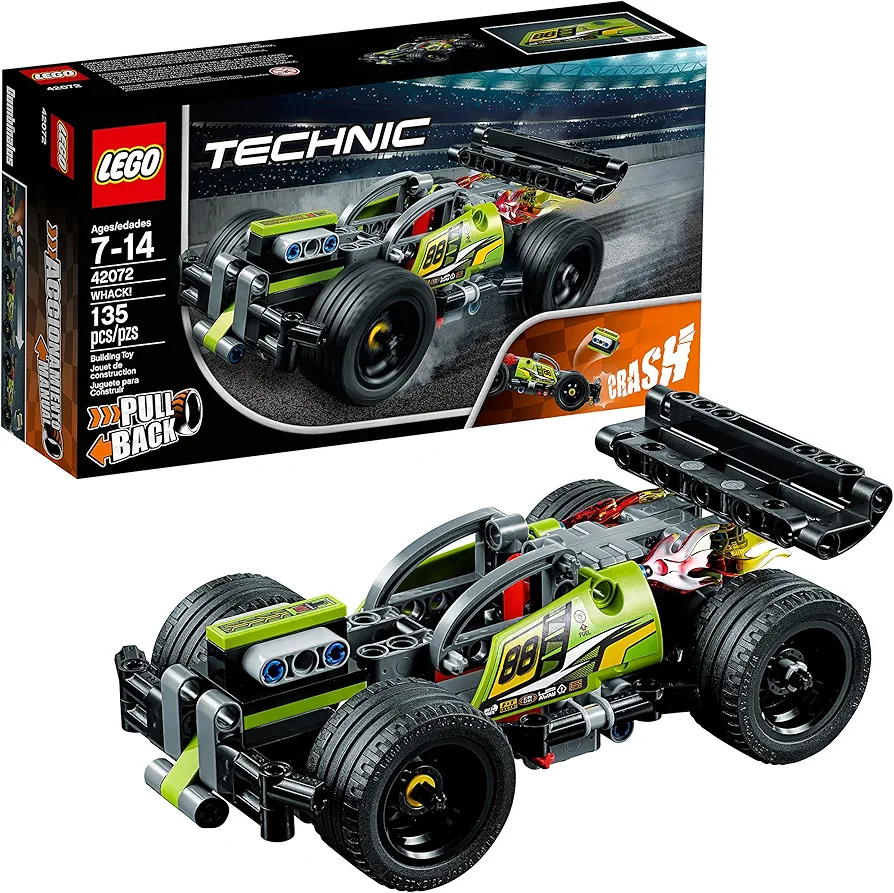 LEGO Technic WHACK! 42072 Building Kit with Pull Back Toy Stunt Car, Popular Girls and Boys Engineering Toy for Creative Play (135 Pieces)