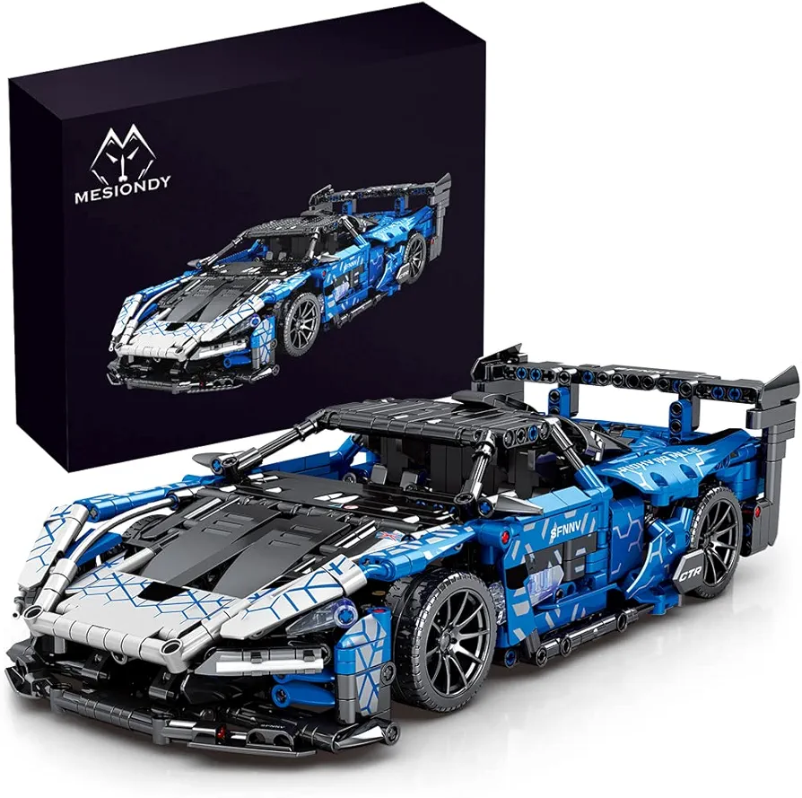 Mesiondy Sports Car Building Blocks Toys Adults Kits，1:14 MOC Building Set Raceing Car Model for Boys Age 12-16 8-14，(1404 Pieces)