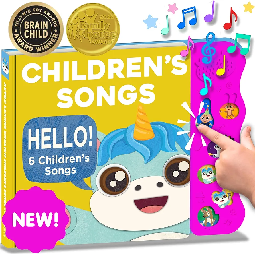 Children's Songs Musical Books For Toddlers 1-3, Astro Learns English Singing Books, Talking Books & Sound Books, Toddler Interactive Toys, Learning Toys For 1 Year Old, Nursery Rhymes Educational Toy