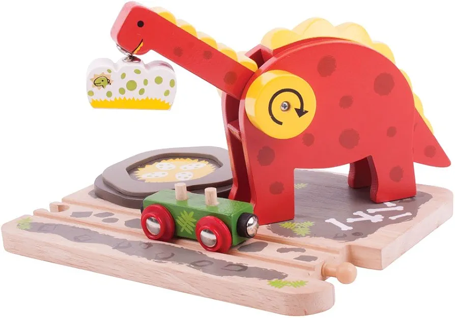 Bigjigs Rail, Dinosaur Train Crane, Wooden Toys, Bigjigs Train Accessories, Wooden Crane, Dinosaur Track, Crane Toy, Bigjigs Crane, Dinosaur Toys