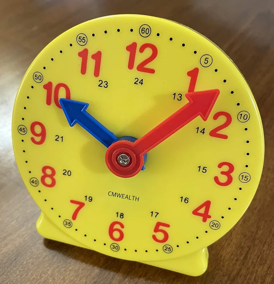 Learning Clock for Kids, Student Learning Clocks Teaching Time 12/24 Hours Geared Clock 4+Years Seller