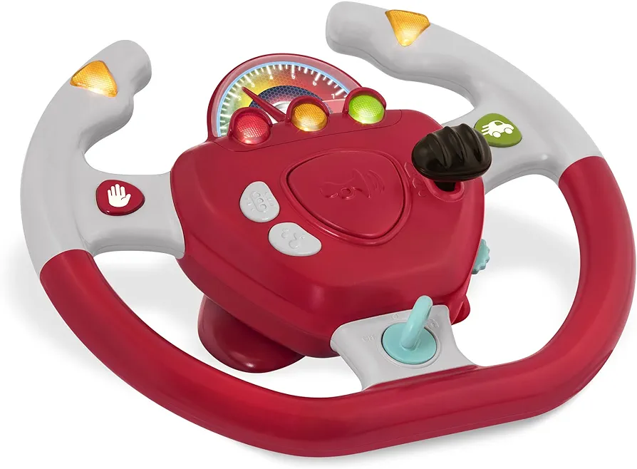 Battat – Interactive Steering Wheel – Portable Car Toy – Kids Games & Songs – Toddler Road Trip – 2 Years + – Geared To Steer