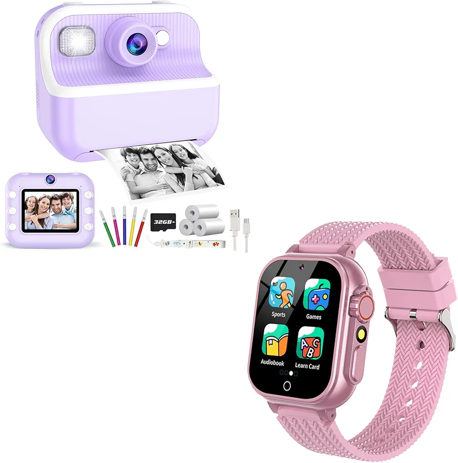 kids game watch girls & kids instant camera