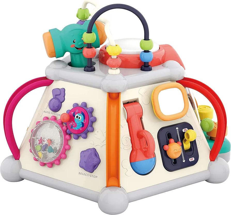 PowerTRC Musical Activity Cube Play Center with Lights w/Lights, Sounds & 15 Functions