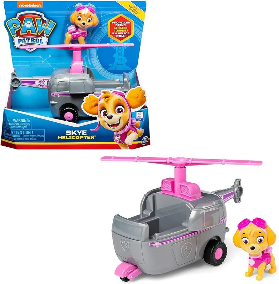 Spin Master 6061800 PAW Patrol Skye`s Helicopter Vehicle Toy with Collectible Figure