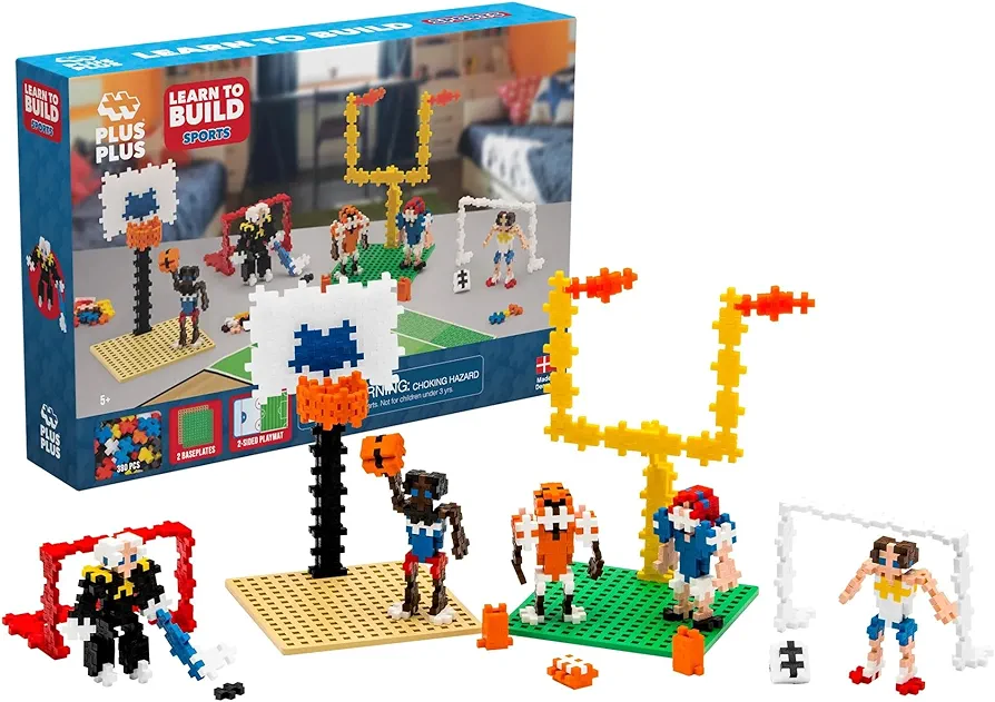 PLUS PLUS - 600 Piece Sport Discovery kit - Construction Set for Boys, Girls, Children from 3 Years - PP3945