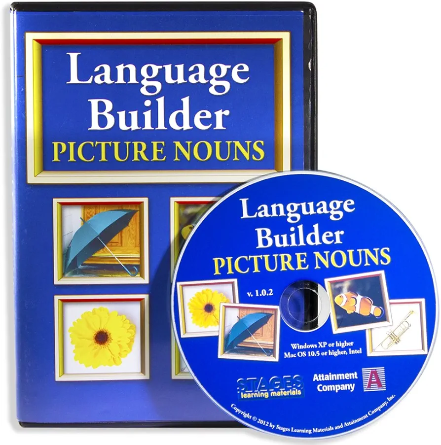 Stages Learning Language Builder Picture Noun Autism Software for ABA Therapy and Speech Articulation