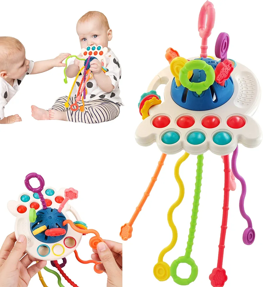 Baby Toys 6 to 12 Months,Montessori Toys for 1 Year Old Boy Girl Baby Sensory Toys for Babies 12-18 Months Pull String Toys for Birthday Gifts Infant,Toddlers