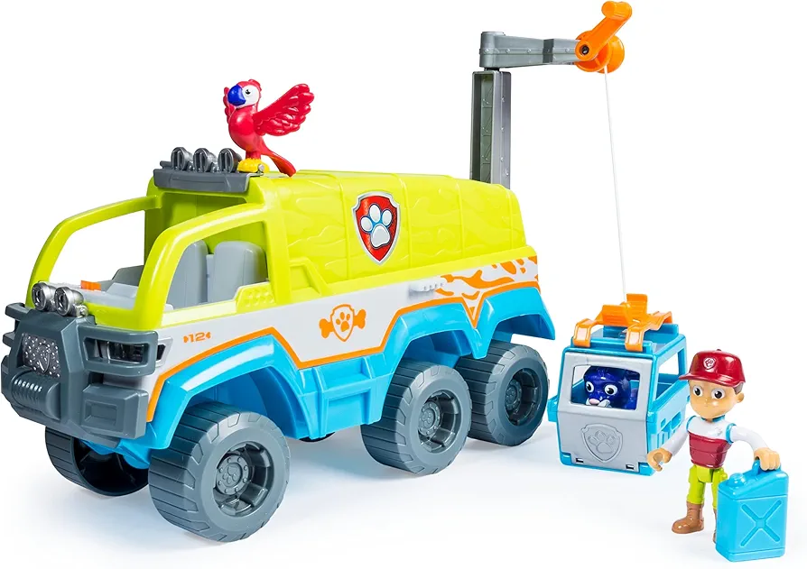 Paw Patrol Jungle Rescue PAW-Terrain Vehicle with Ryder and Animal Action Figures and Lights and Sounds (Amazon Exclusive) Kids Toys for Ages 3 and up