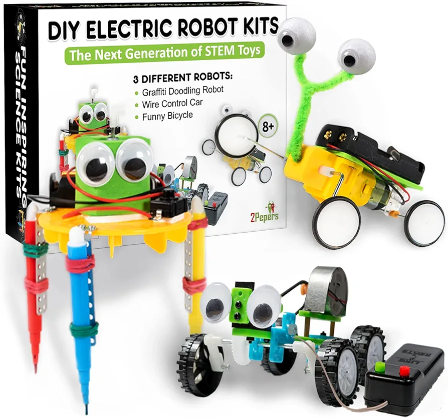 DIY Robotic Science Kits for Kids Age 8-12 6-8, STEM Projects for Kids Ages 8-12, Building Robot Kit Experiments, Educational Toys for Ages 8-13, Gifts for Boys & Girls Age 6 7 8 9 10 11 12 Years Old