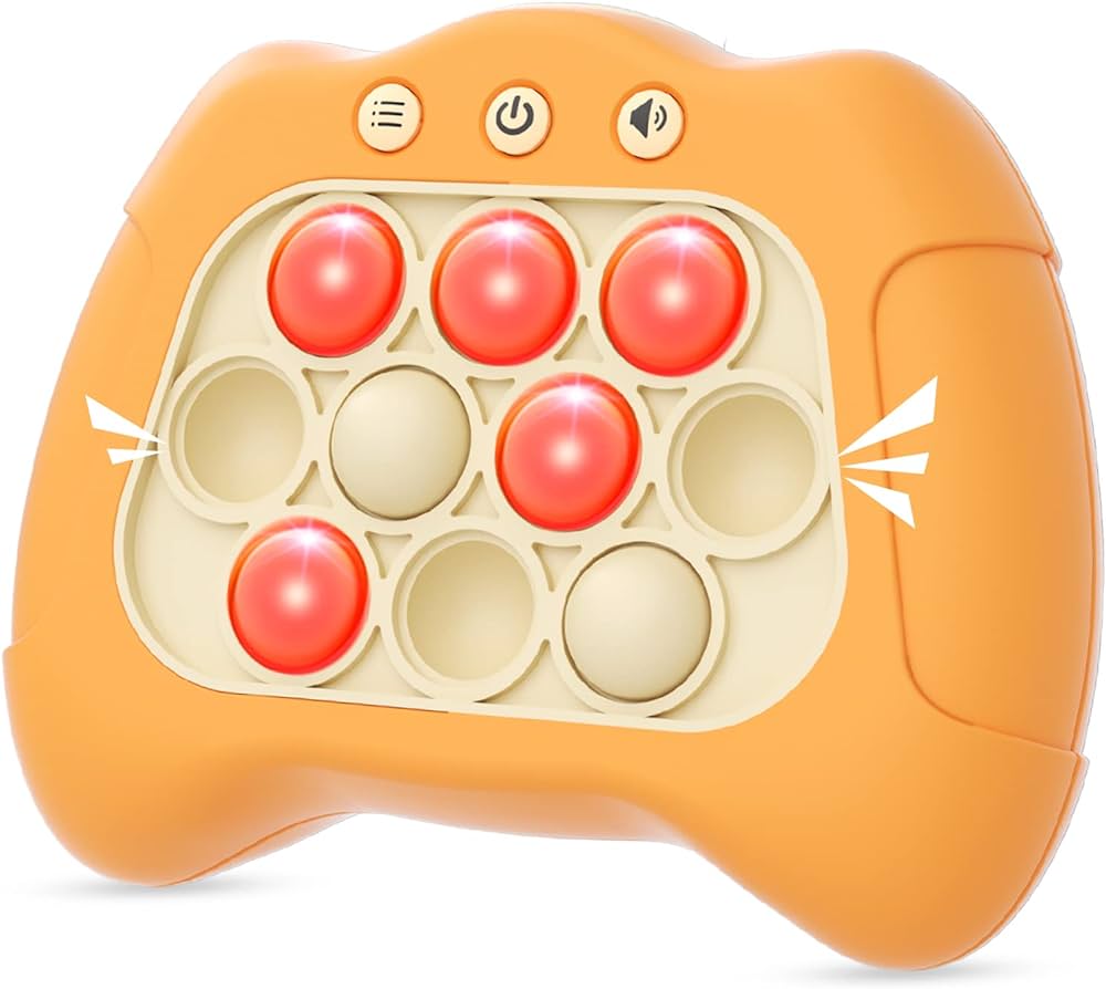 Handheld Game for Kids 6-12 with Lights and Sounds, Sensory Fidget Toys for kids 8-12, Birthday Gifts for 6 7 8 9 Year Old Girls & Boys & Teens -Orange