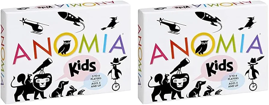 Anomia Kids. Popular Fun Kids Game. Great for Family Game Night & Roadtrips (Pack of 2)