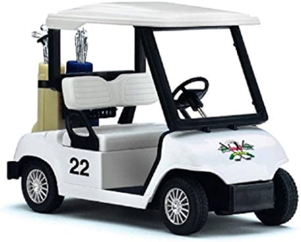 KiNSFUN Golf Cart 4½" Die Cast Metal Model Pullback Action Toy