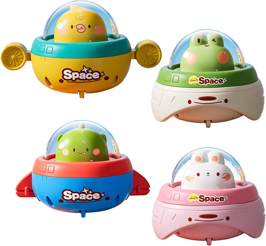 4Pcs Baby Car Toys Animal Car Baby Toys Space Theme Infant Car Toys for Toddlers 1-3 Press and Go Animal UFO Toy Cars for Baby Girls Car Toys Press and Go Cars Toys for 1-3 Year Old Baby Birthday