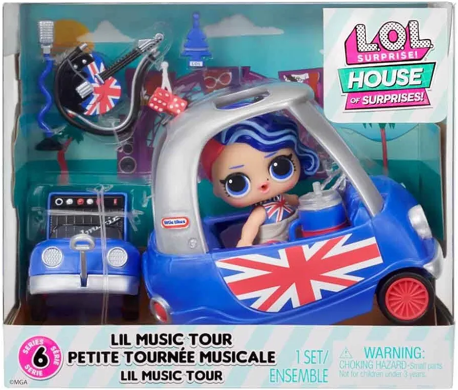 L.O.L. Surprise! OMG House of Surprises Lil Music Tour Playset with Cheeky Babe Collectible Doll and 8 Surprises, Dollhouse Accessories, Holiday Toy, Great Gift Kids Ages 4 5 6+ Years Old & Collector