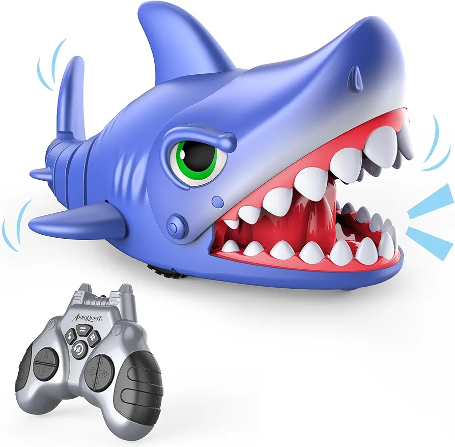 Chomp Remote Control Shark Toys with 2.4 GHz Controller, Programmable RC Shark Toys for Kids, Chomping Action Baby Shark toys for Boys and Girls Ages 3+ Christmas Birthday Gifts