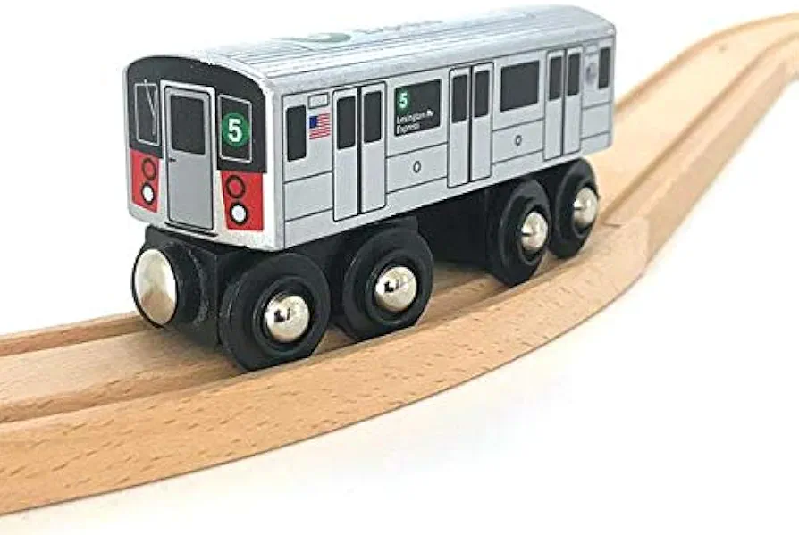 Munipals Wooden MP01-1105 NYC MTA Subway 5 Train Lexington Ave Express R142 Car