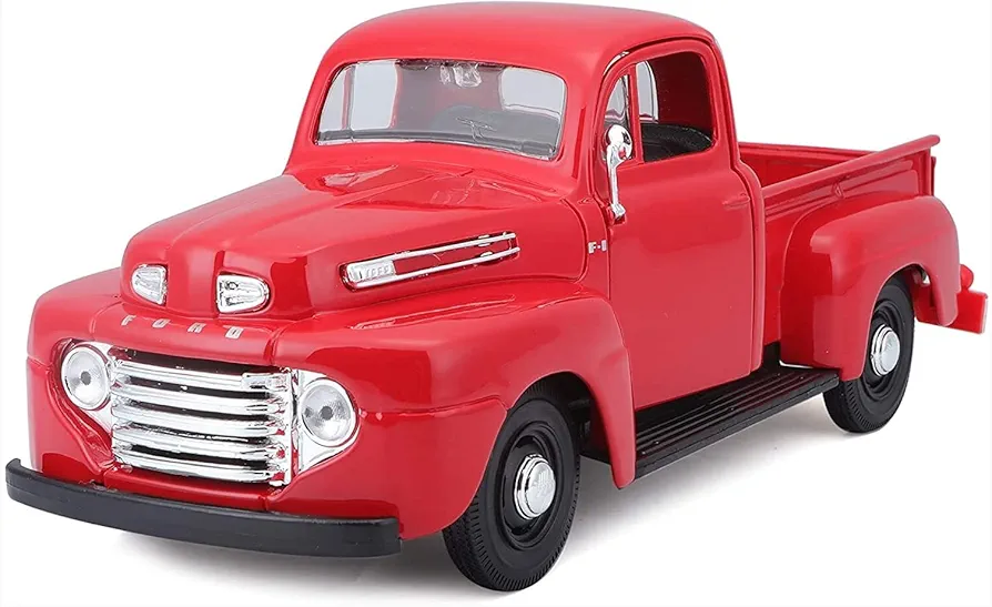 Maisto 1:25 Scale 1948 Ford F-1 Pickup Diecast Truck Vehicle, Colors May Vary [Grey/Blue]