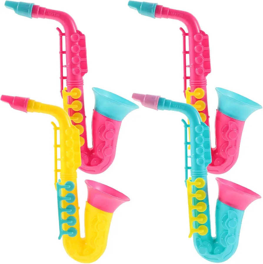 BESTOYARD Toy Saxophone 4pcs Saxophone Clarinet Trumpet Toy Saxaboom Instruments Party Noise Maker Kids Instruments Music Early Educational Toy