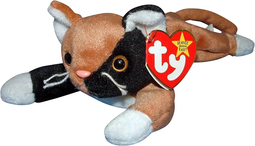 Ty Beanie Babies - Chip the Cat Plush Toy, Soft & Colorful Animal Figure, 9 Inches, for Ages 12+ Years