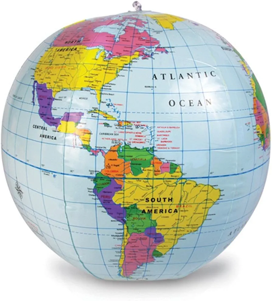 Learning Resources Inflatable 12 inch Globe - Ages 6+ Earth Globe, Geography for Kids