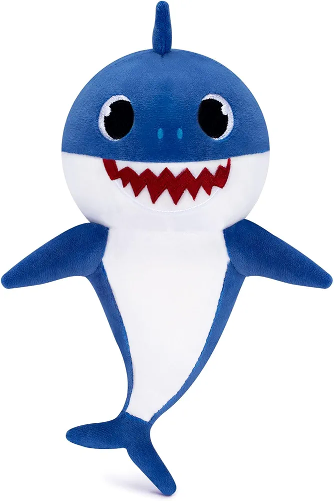 Baby Cute Shark Plush Toy - Interactive Soft Stuffed Animal Shark Plushie Doll, Shark Christmas Birthday Gift, Home Decor for Boys and Girls (Blue)