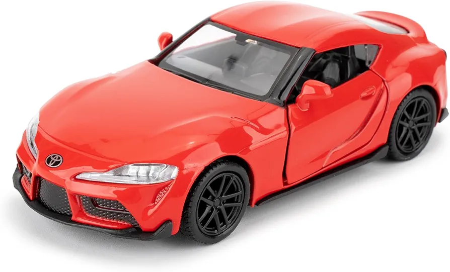 1/36 Toyota Supra Alloy Model Car with Pull Back Function Toy Car for Collecting and Decorating Model Toys, Car Gifts for Boys and Girls (Red)