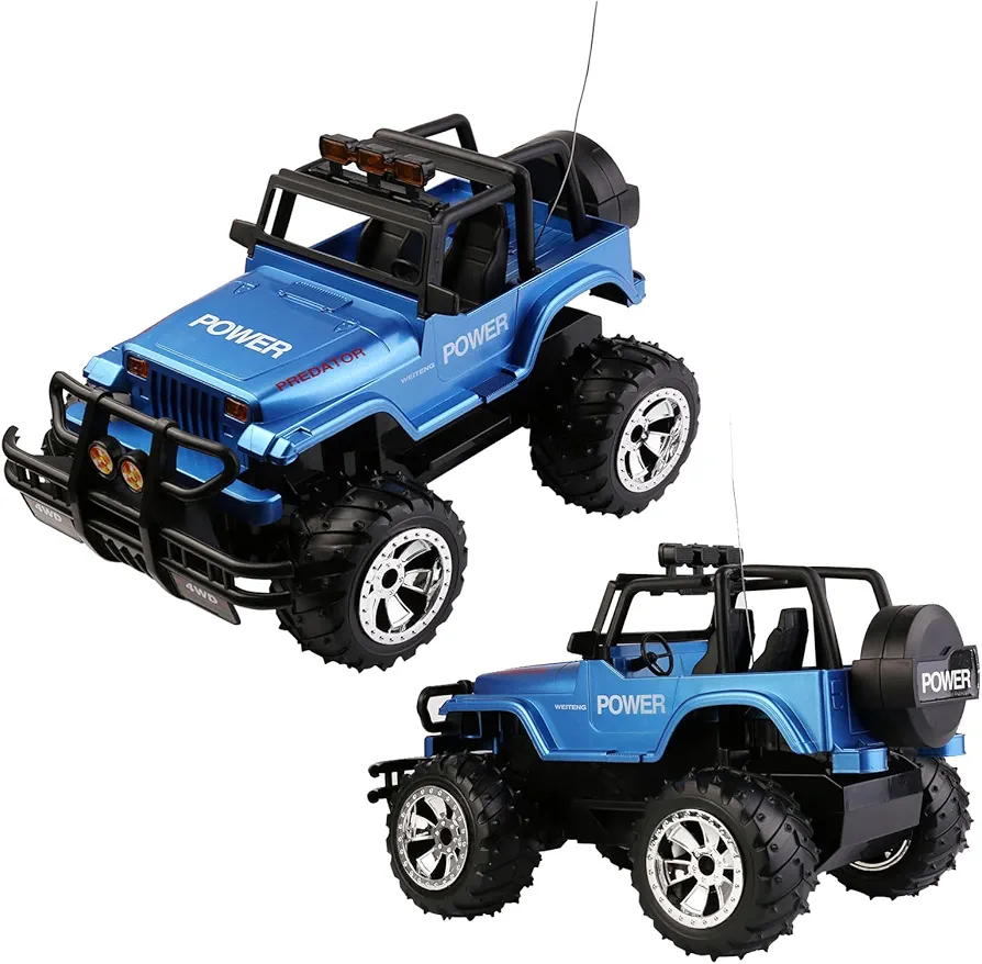 Full Remote Control Car for Boys and Girls, 2.4 Ghz High Speed Rc Racing Car with Led Lights 1:12 Scale Hobby Rc Cars Toys, Perfect for Birthday, Medium, Blue, MH_TOYCAR007_MVWG1