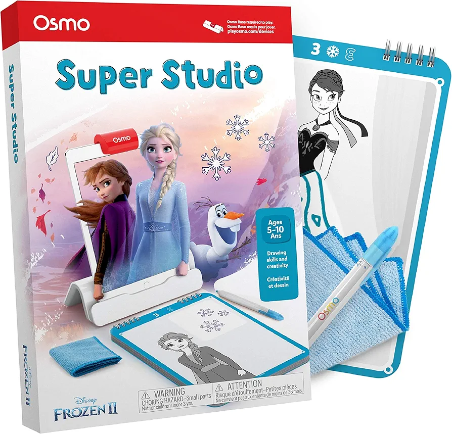 Osmo - Super Studio Disney Frozen 2 - Ages 5-11 - Learn to Draw - For iPad or Fire Tablet Educational Learning Games - STEM Toy Gifts for Kids, Boy & Girl - Ages 5 6 7 8 9 10 11 (Osmo Base Required)